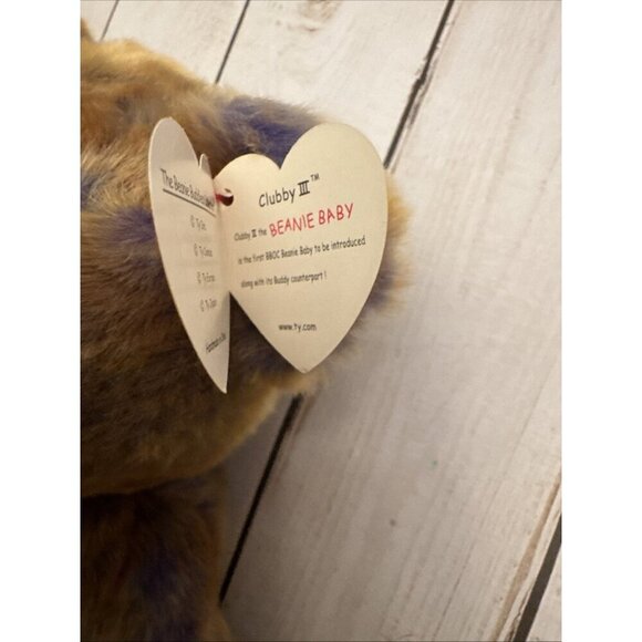 2000 Ty Beanie Buddy Clubby III the Bear 14" Plush MWMT - Picture 8 of 8